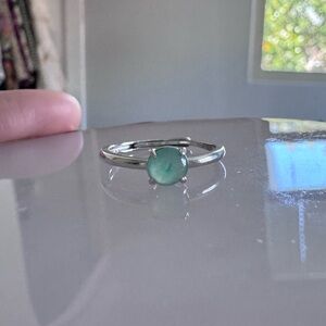 Jade Silver Ring green